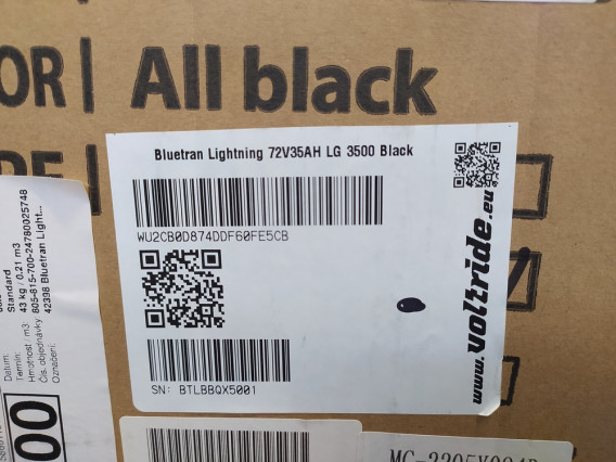 Bluetran lightning - ridden for 44 km